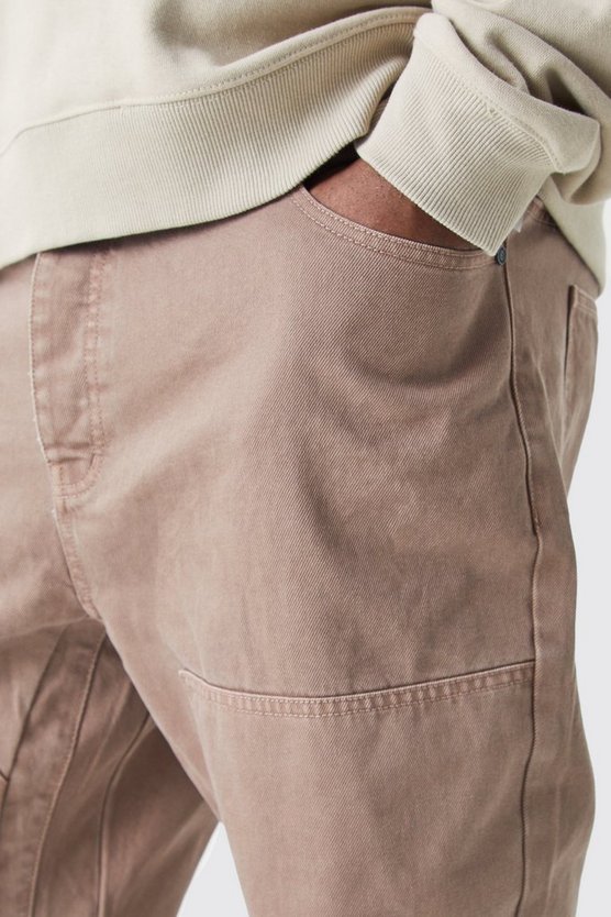 Plus Slim-Fit Schlagjeans