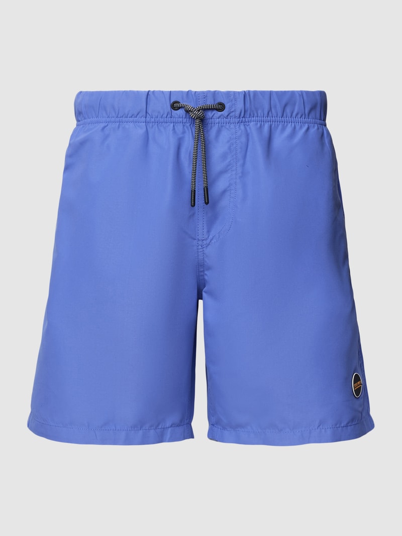 Badehose mit Label-Detail in lila