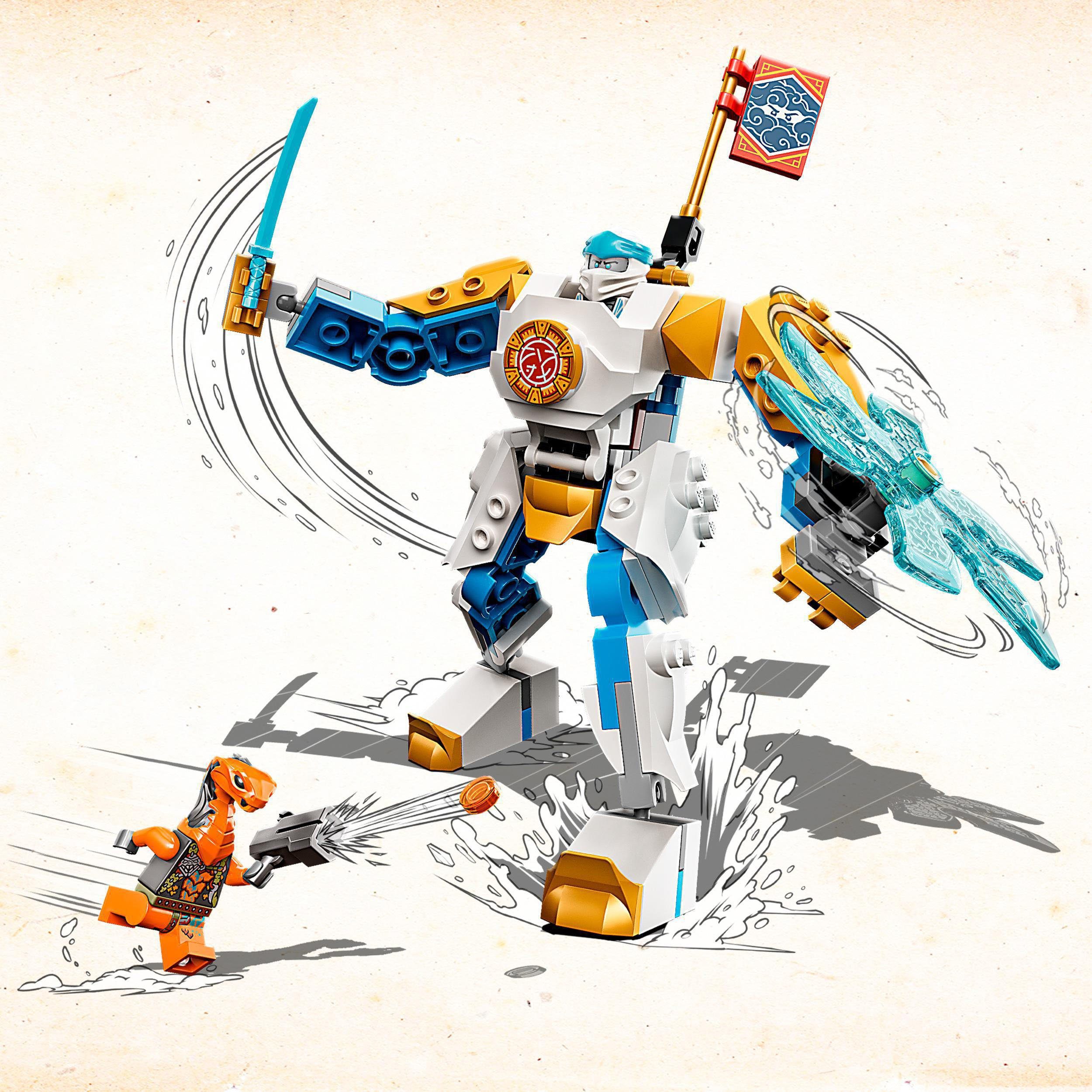 LEGO® Konstruktionsspielsteine Zanes Power-Up-Mech EVO (71761), LEGO® NINJAGO®, (95 St)