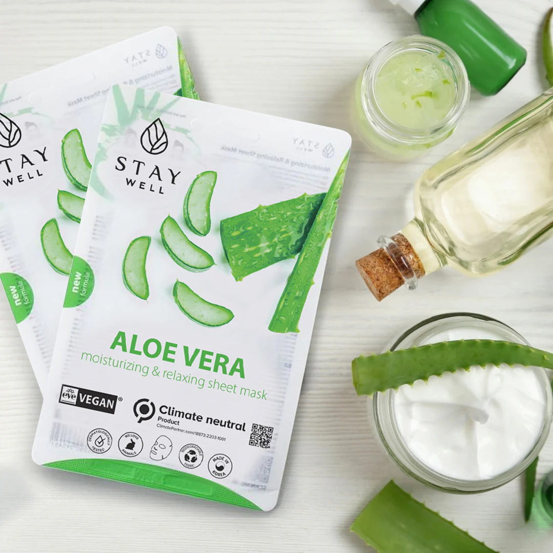 Veganska maska za obraz - ALOE - Maska za obraz proti staranju