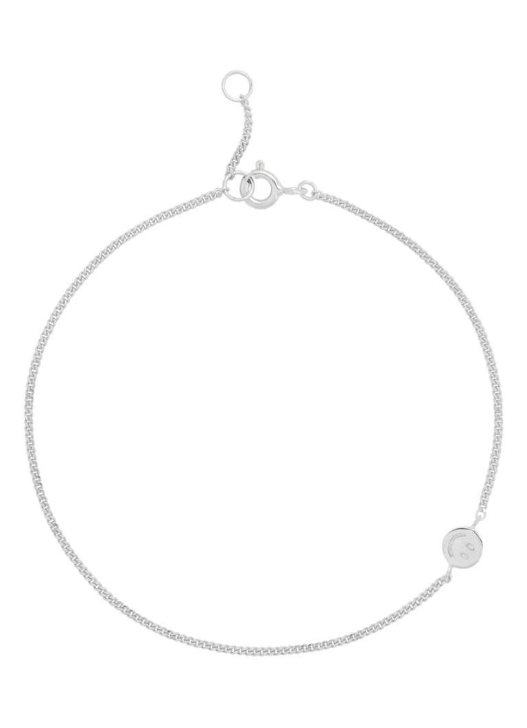 Anna + Nina  Smiley armband van zilver