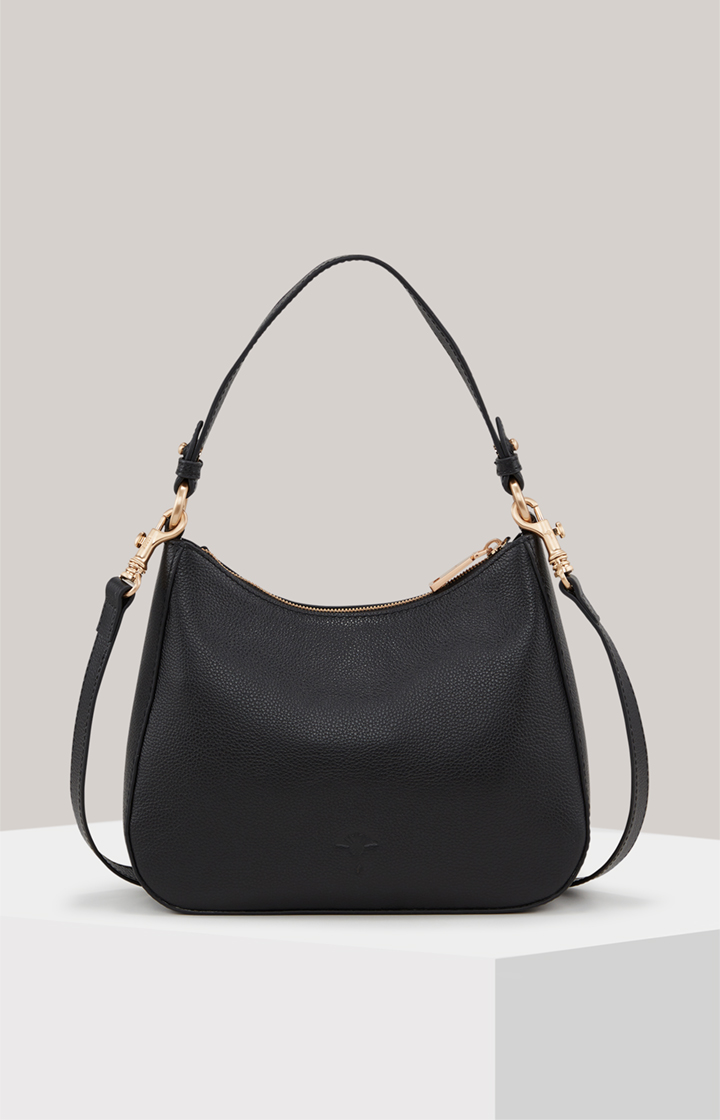 Leder-Schultertasche Estate Loreen in Schwarz