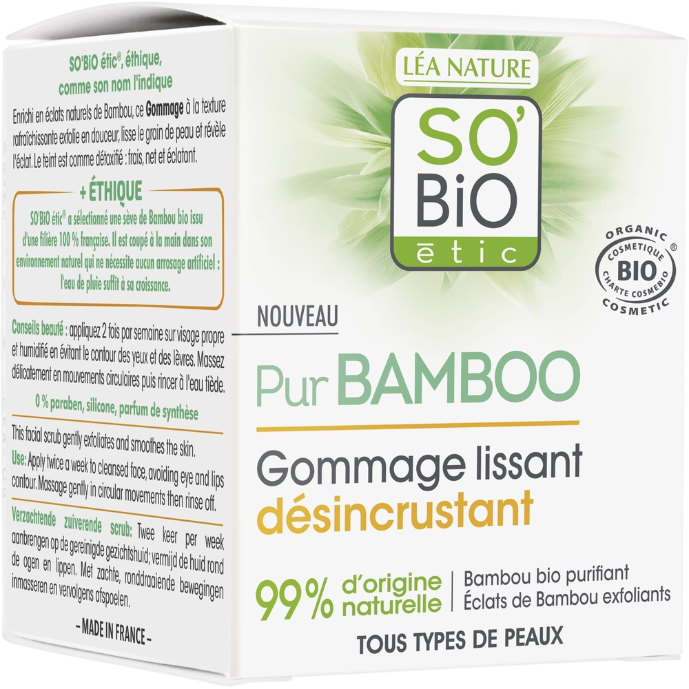 LÉA NATURE SO BiO étic Gommage lissant désincrustant,  tous types de peaux,                  Pur Bamboo Gommage