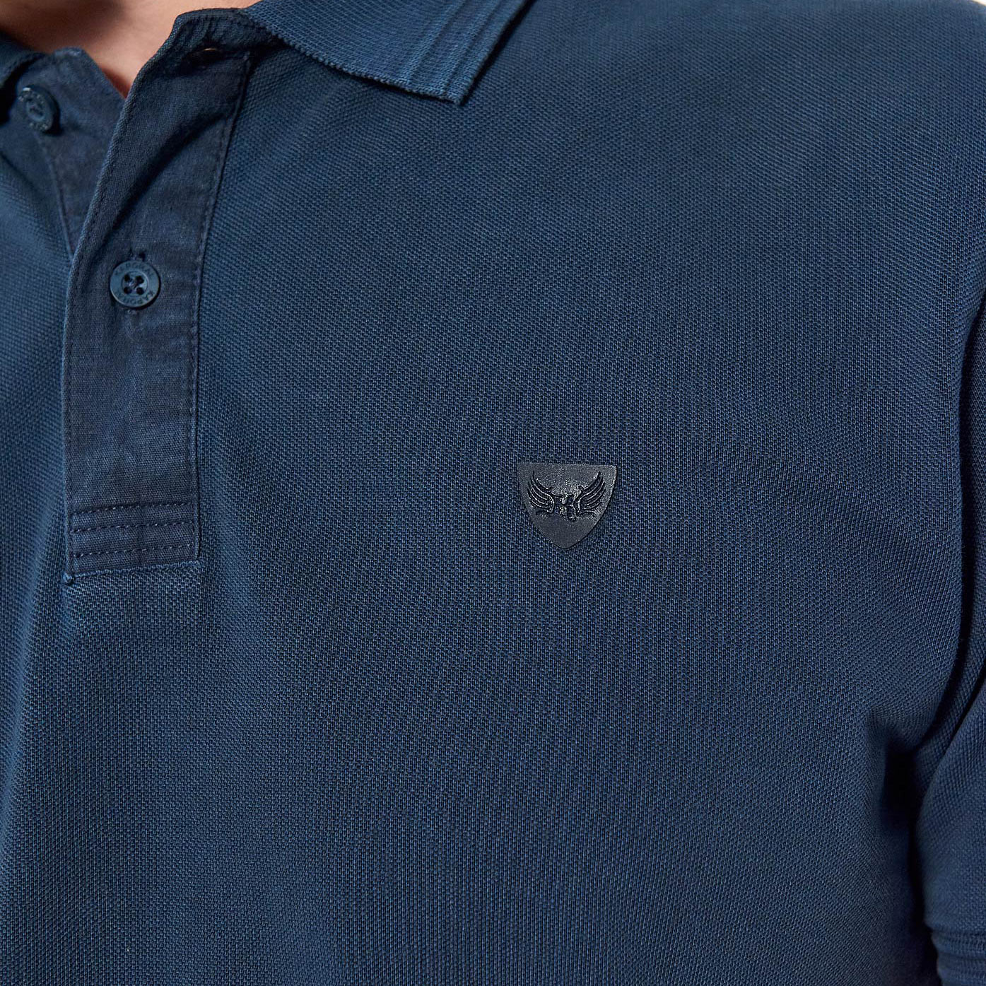 MISTA  Polo bleu Homme en 100% coton