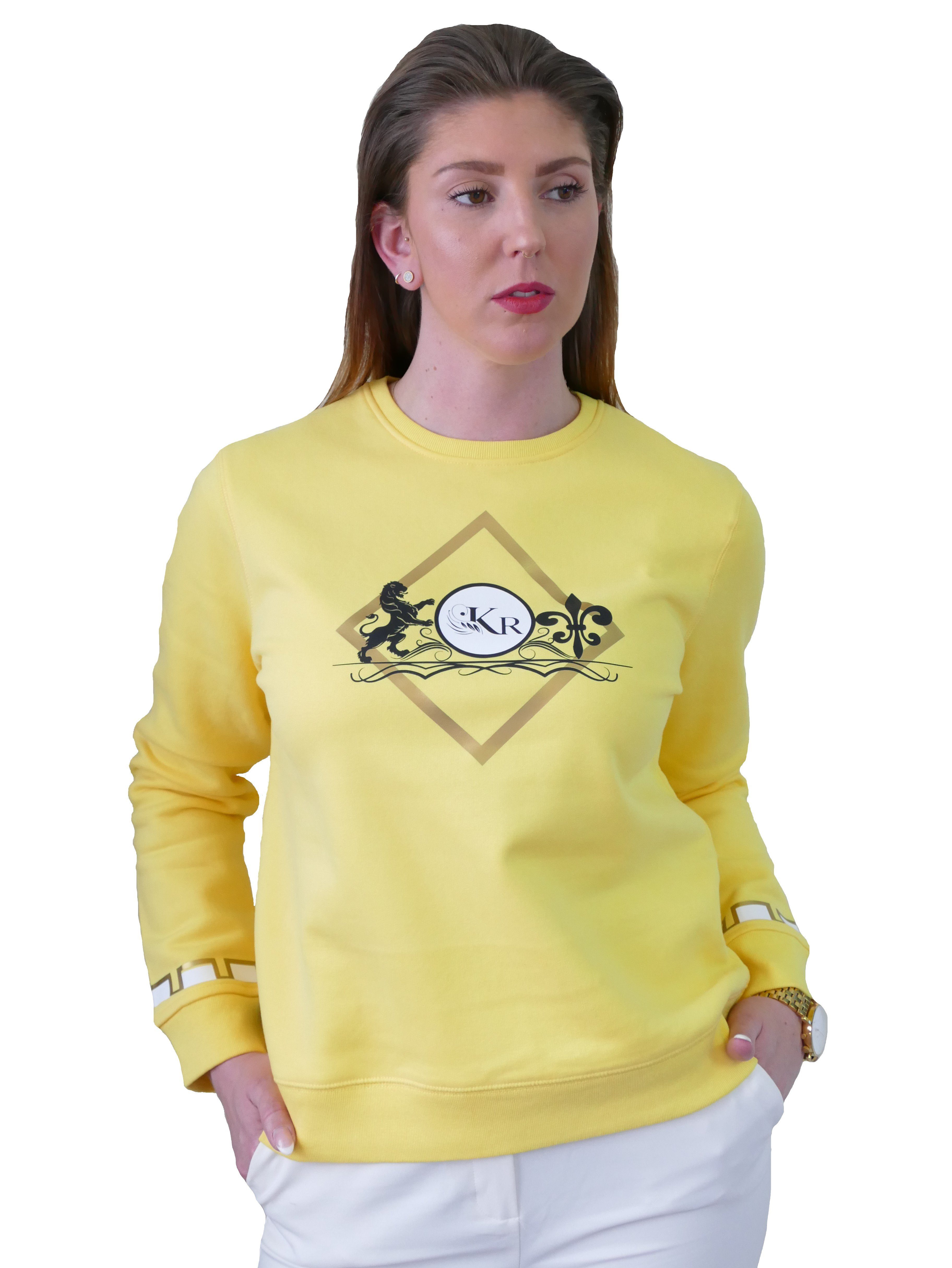 KR-Industries Rundhalspullover Sweat Sun Fizz 100% Baumwolle