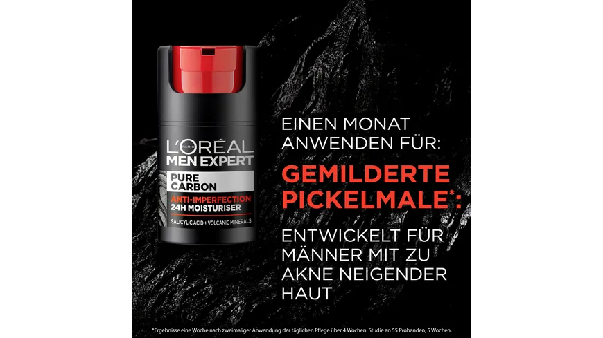 L'Oréal Men Expert Pure Carbon Anti-Akne Feuchtigkeitscreme Gesicht 50 ml