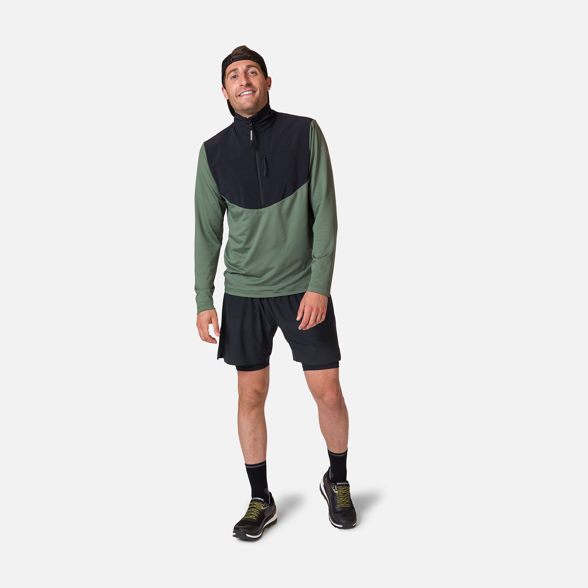 Couche intermédiaire semi-zippé homme