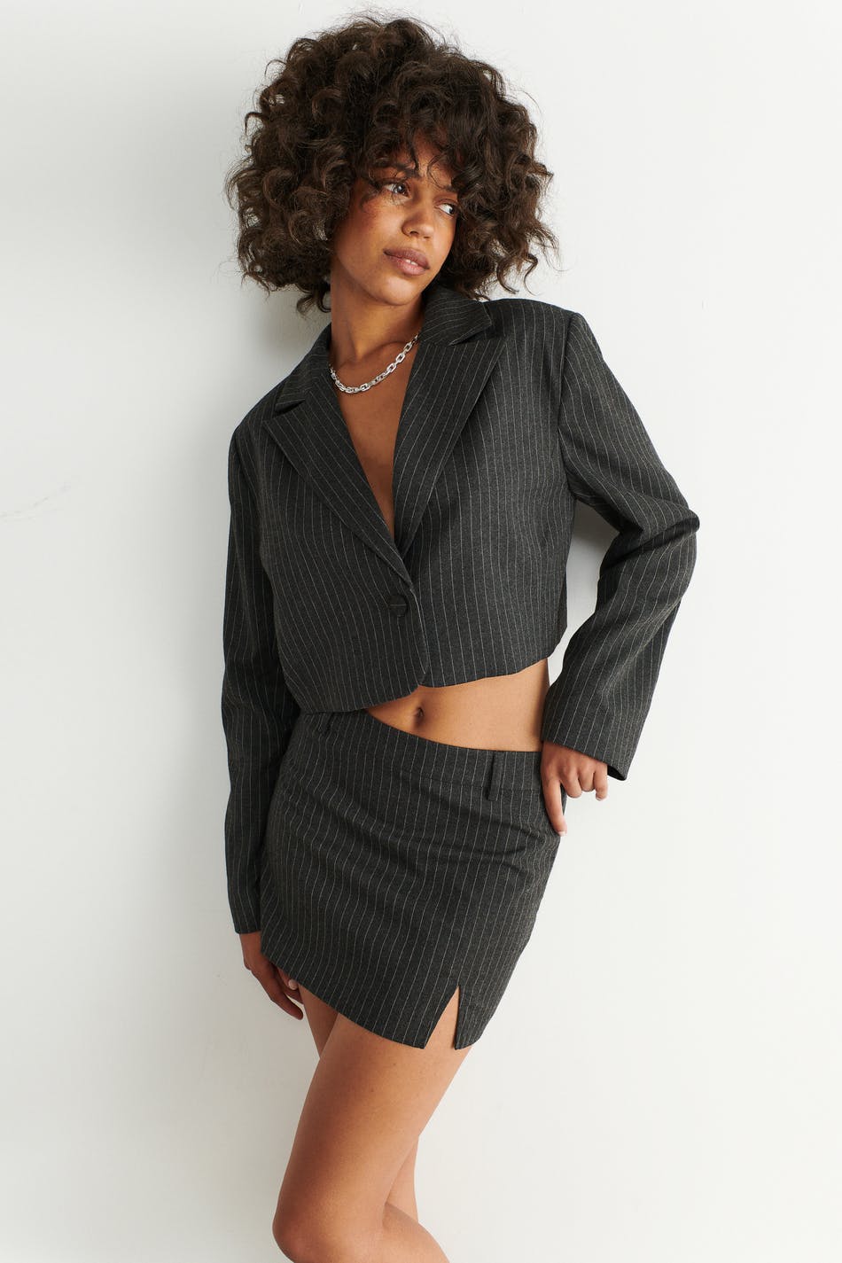 Annelie pinstripe skirt