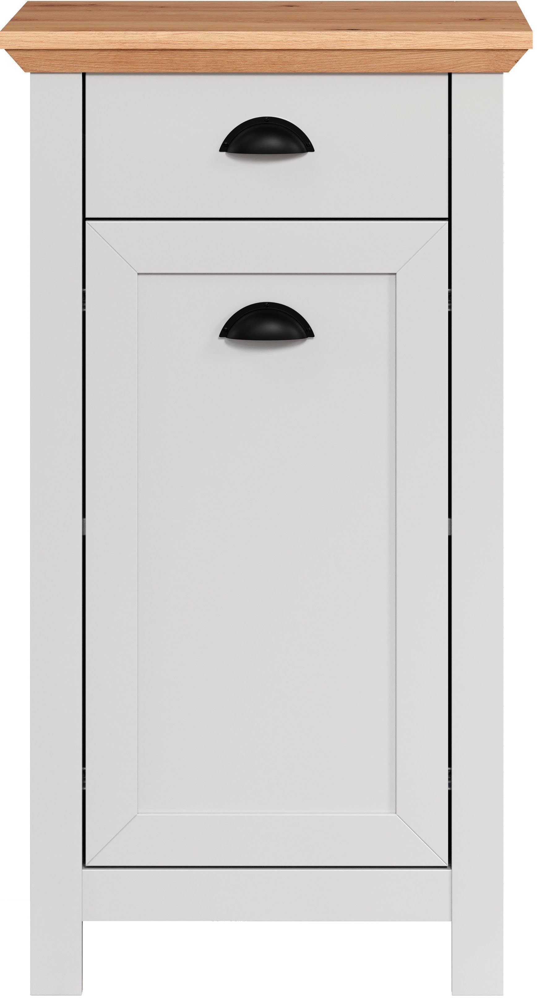 Home affaire Badkommode, Artisan Eiche NB und hellgrau, matt, B/H/T: ca. 46 / 84 / 33 cm