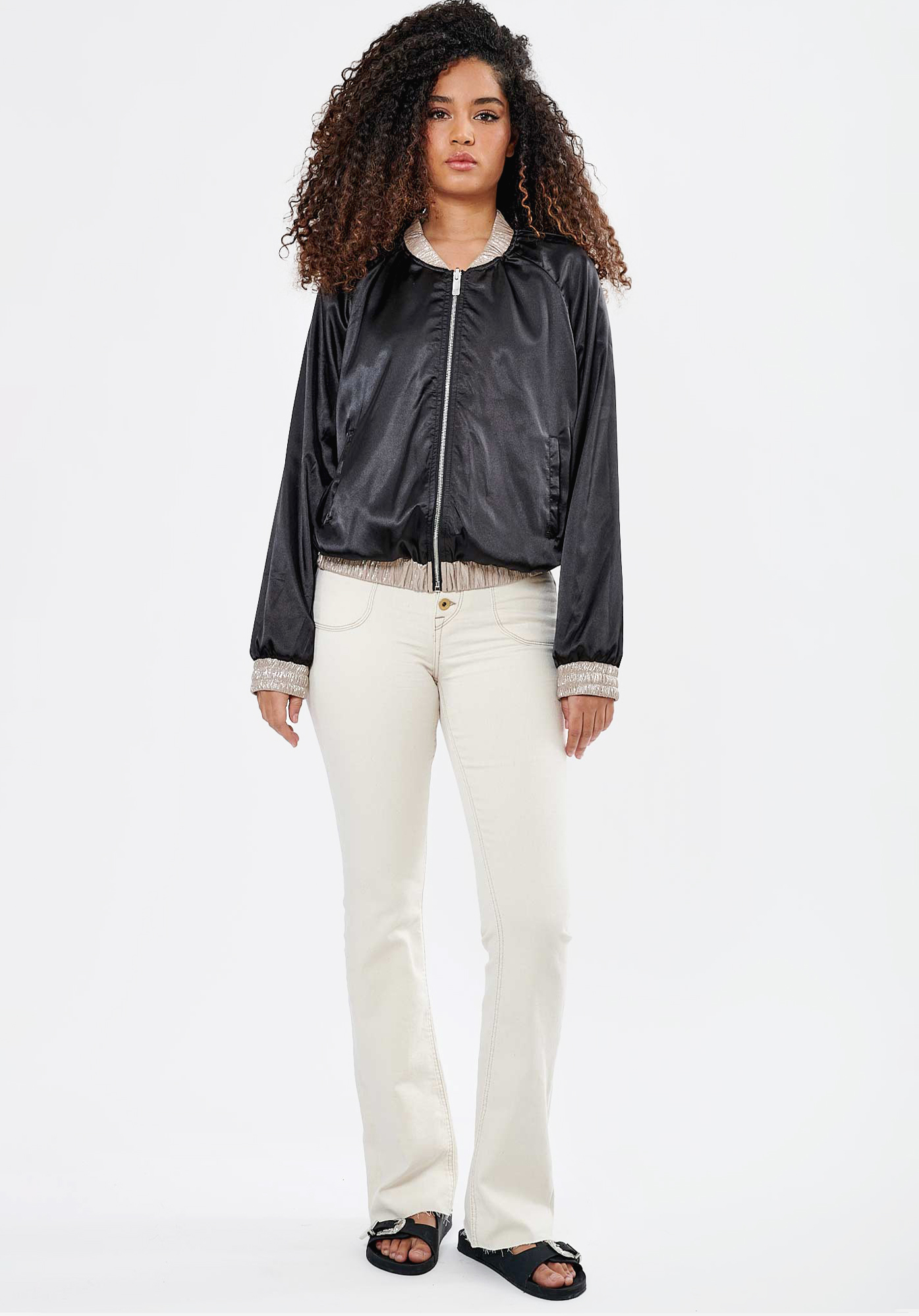ANAIS  Veste réversible fleurie et noire Femme