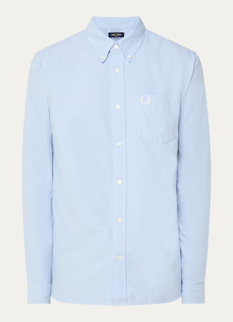 Fred Perry Oxford regulāra piegriezuma krekls ar krūšu kabatu un logotipu