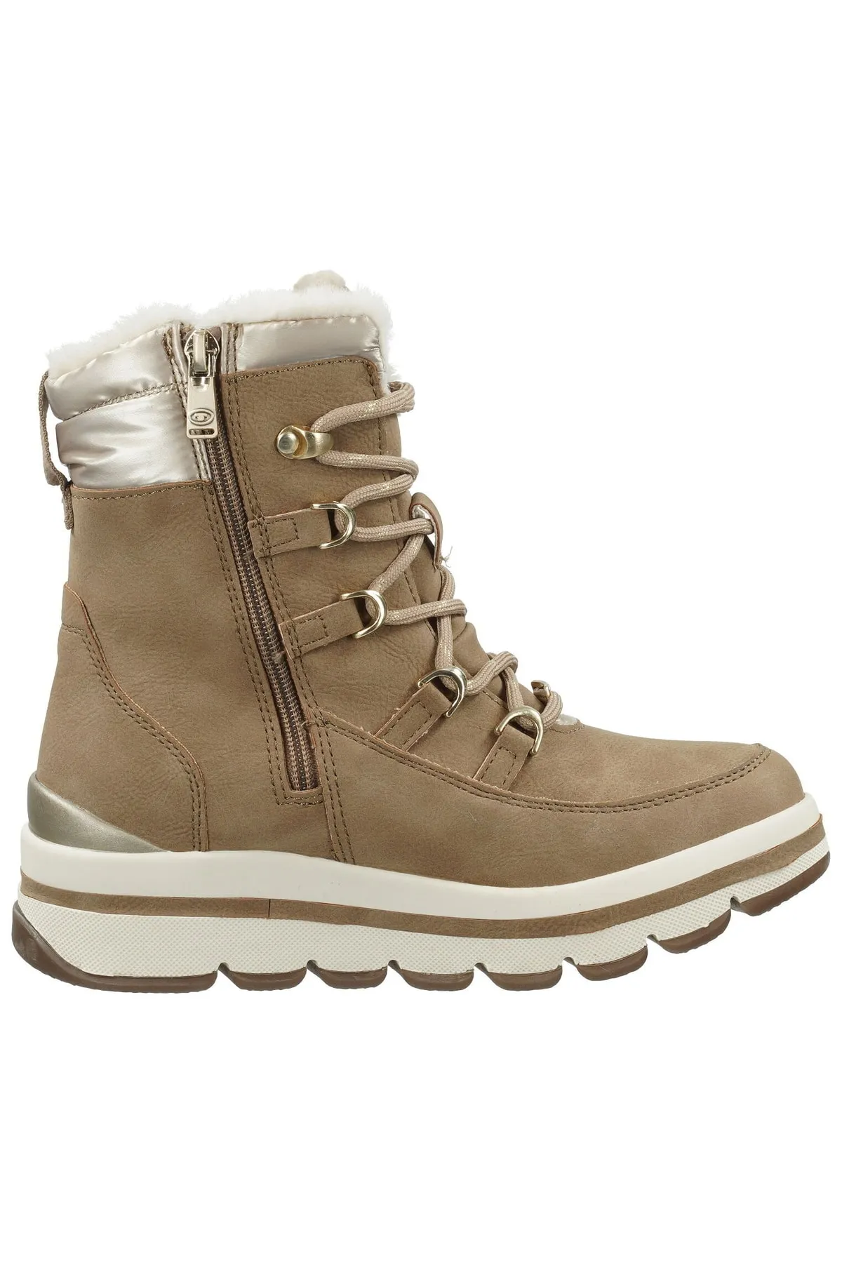 Tom Tailor  Stiefelette - Beige - Flacher Absatz