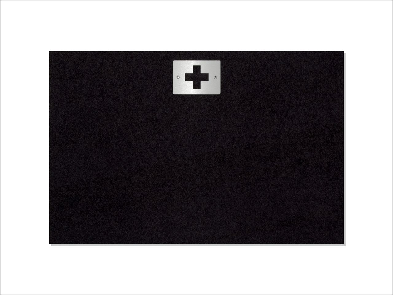 Keilbach Designprodukte Keilbach Fußmatte mit Edelstahlelement, 87 x 57 cm, schwarz