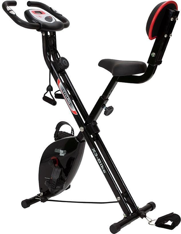 Christopeit Sport® Liege-Heimtrainer Christopeit X 3 Bike, Klappheimtrainer mit Arm- Bein Seilzug System