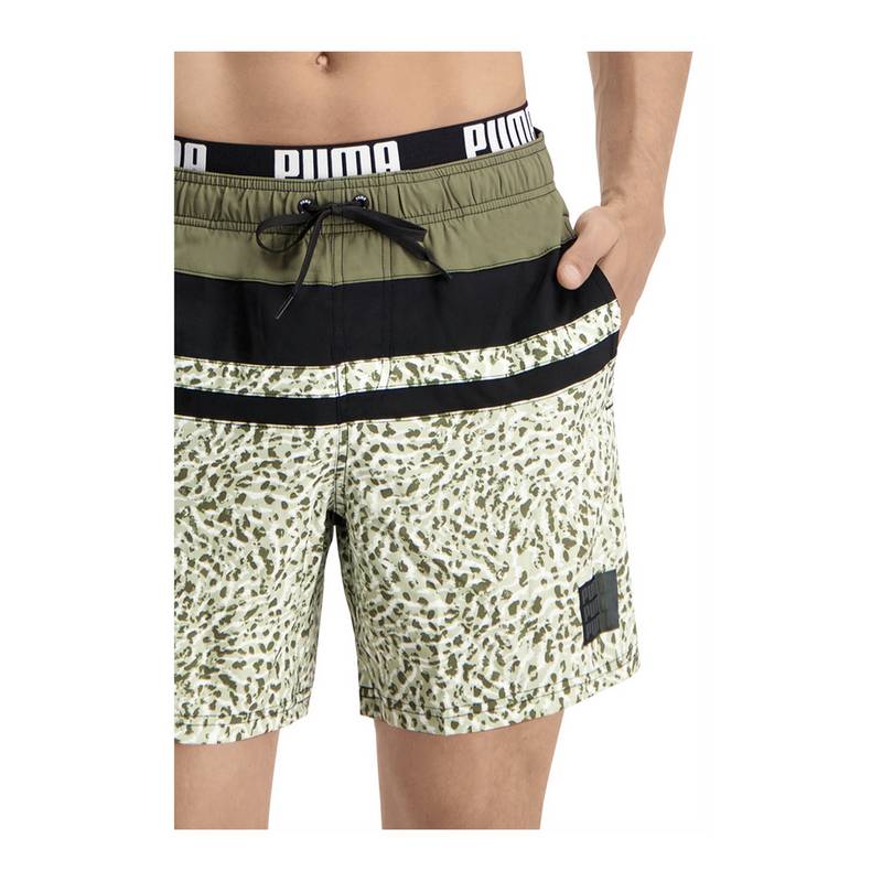 PUMA Swim Heritage Stripe Mid Badehose Funktionsunterhose Herren