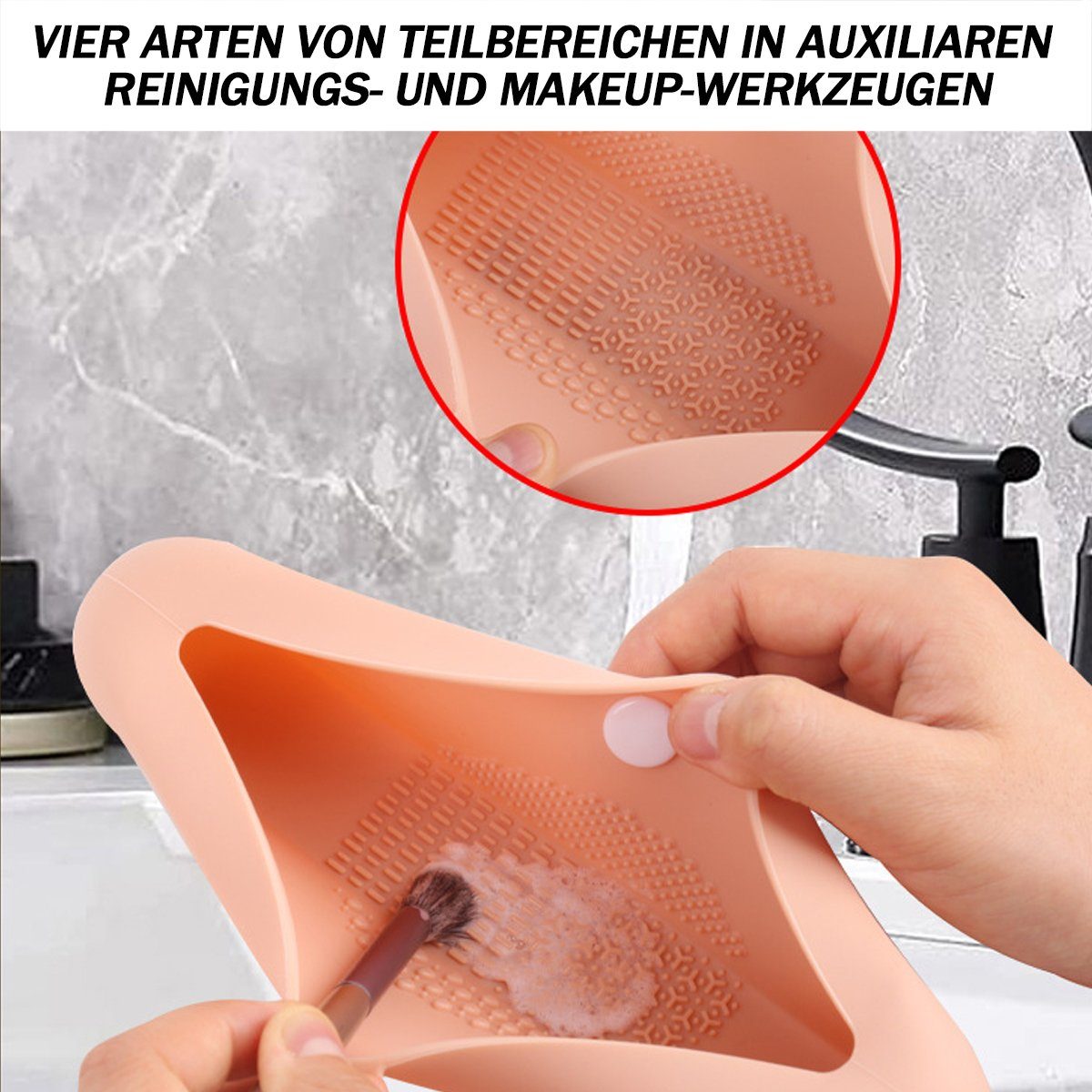 Jormftte Kosmetikkoffer Silikon Make Up Pinselhalter,Make Up Pinsel Aufbewahrung,für Reisen