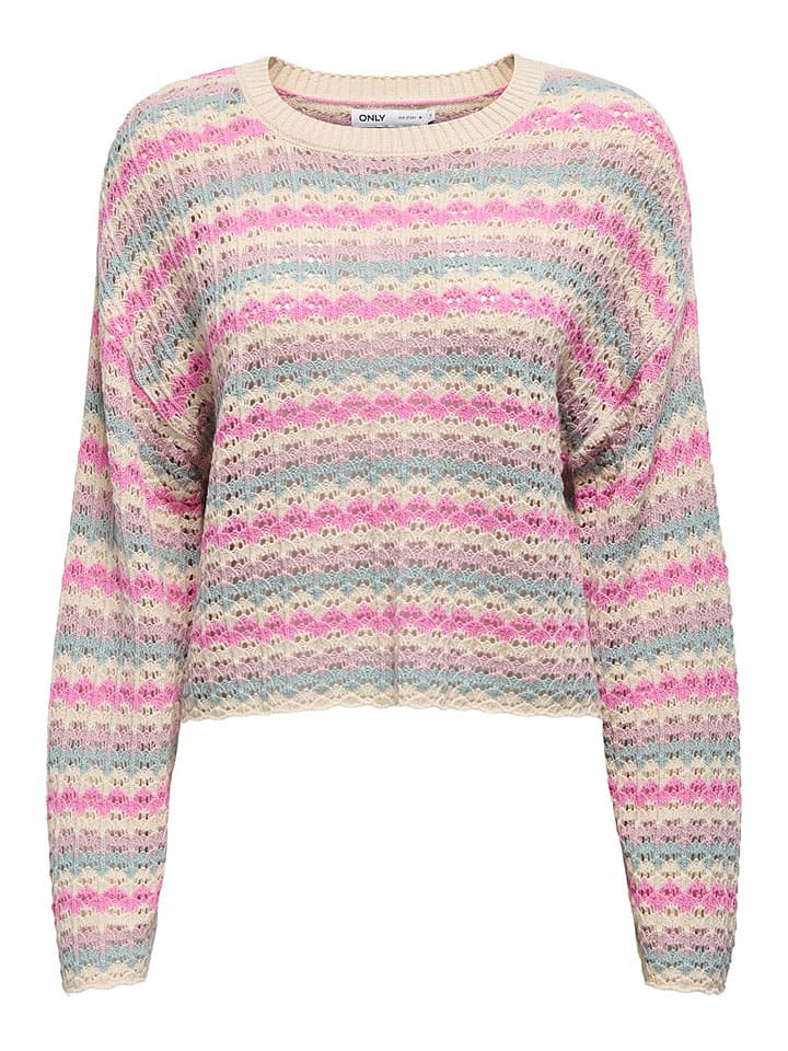 ONLY Pullover in Beige/ Pink günstig kaufen