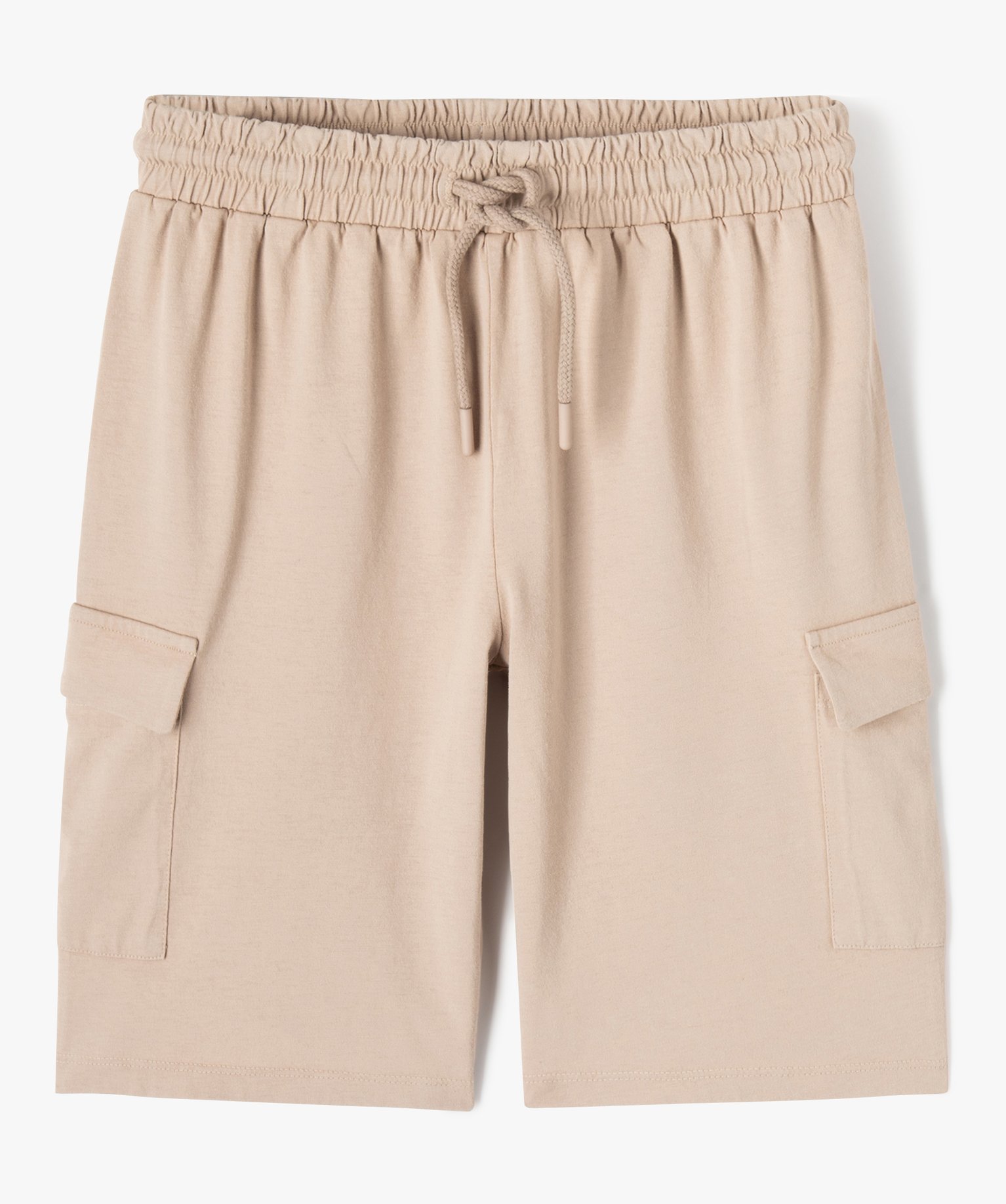 Bermuda en maille avec poches à rabat Garçon beige | GEMO