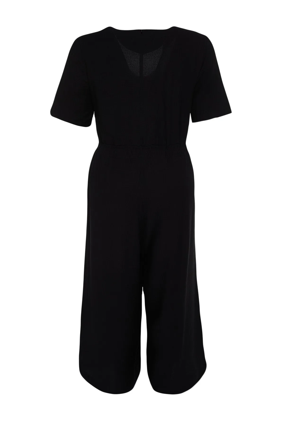 Trendyol Curve  Schwarzer Overall mit Taillendetails TBBSS22BG0017