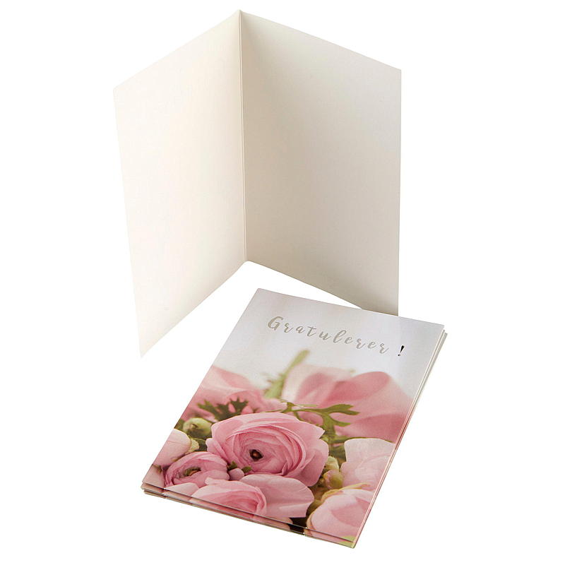 Kort gratulerer rosa pioner