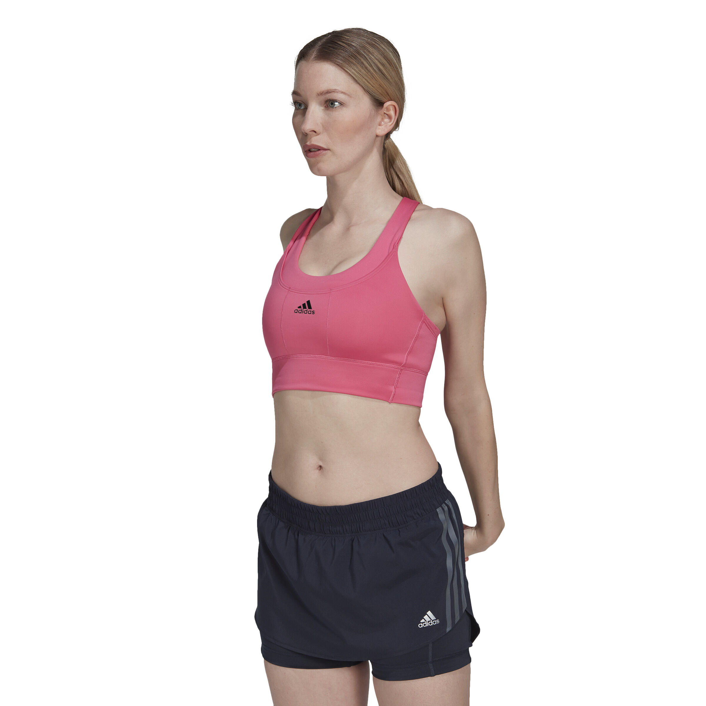 Medium Support Primeknit Sport-BH Damen - Rot