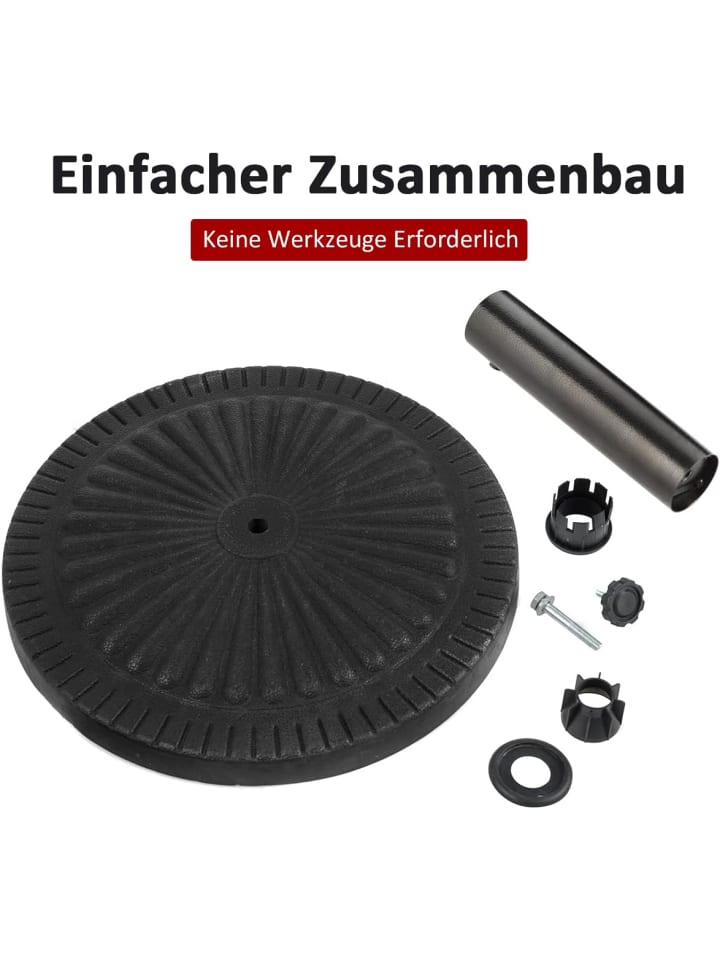 COSTWAY Sonnenschirmständer Φ49cm in Schwarz günstig kaufen onesize