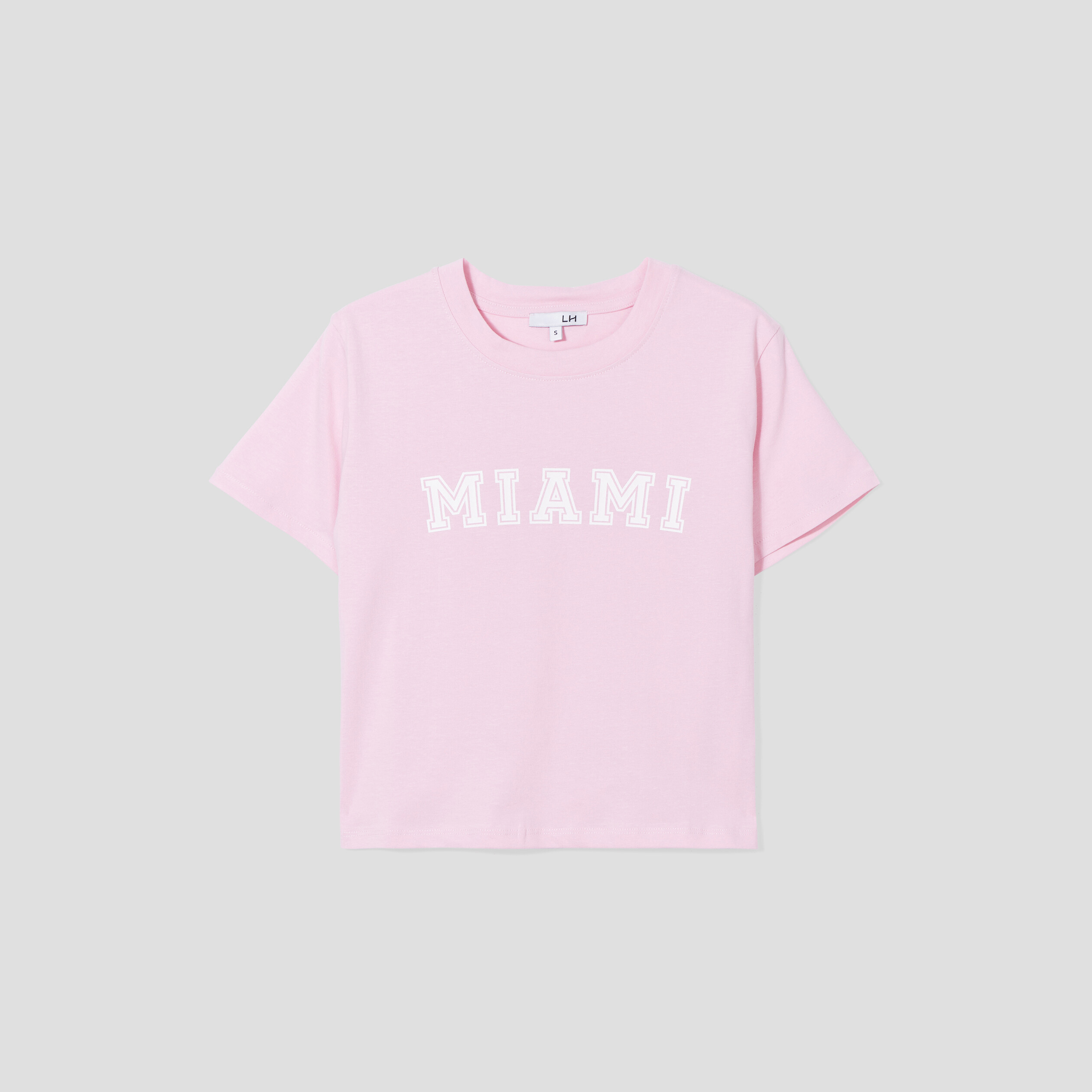 T-shirt pyjama manches courtes coton rose poudrée femme | La Halle