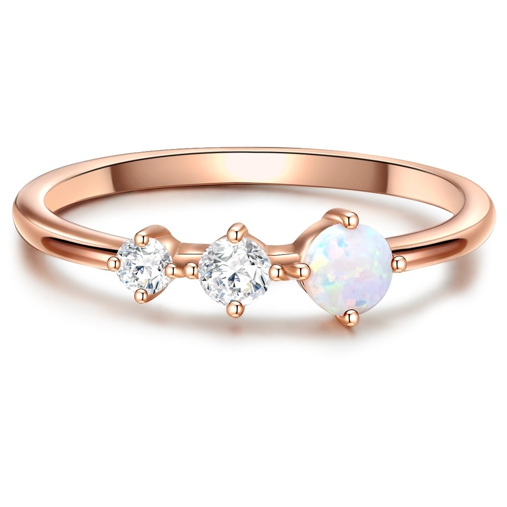 Glanzstücke München Bague en argent Argent sterling Oxyde de zirconium (CZ) en Or rose Bague