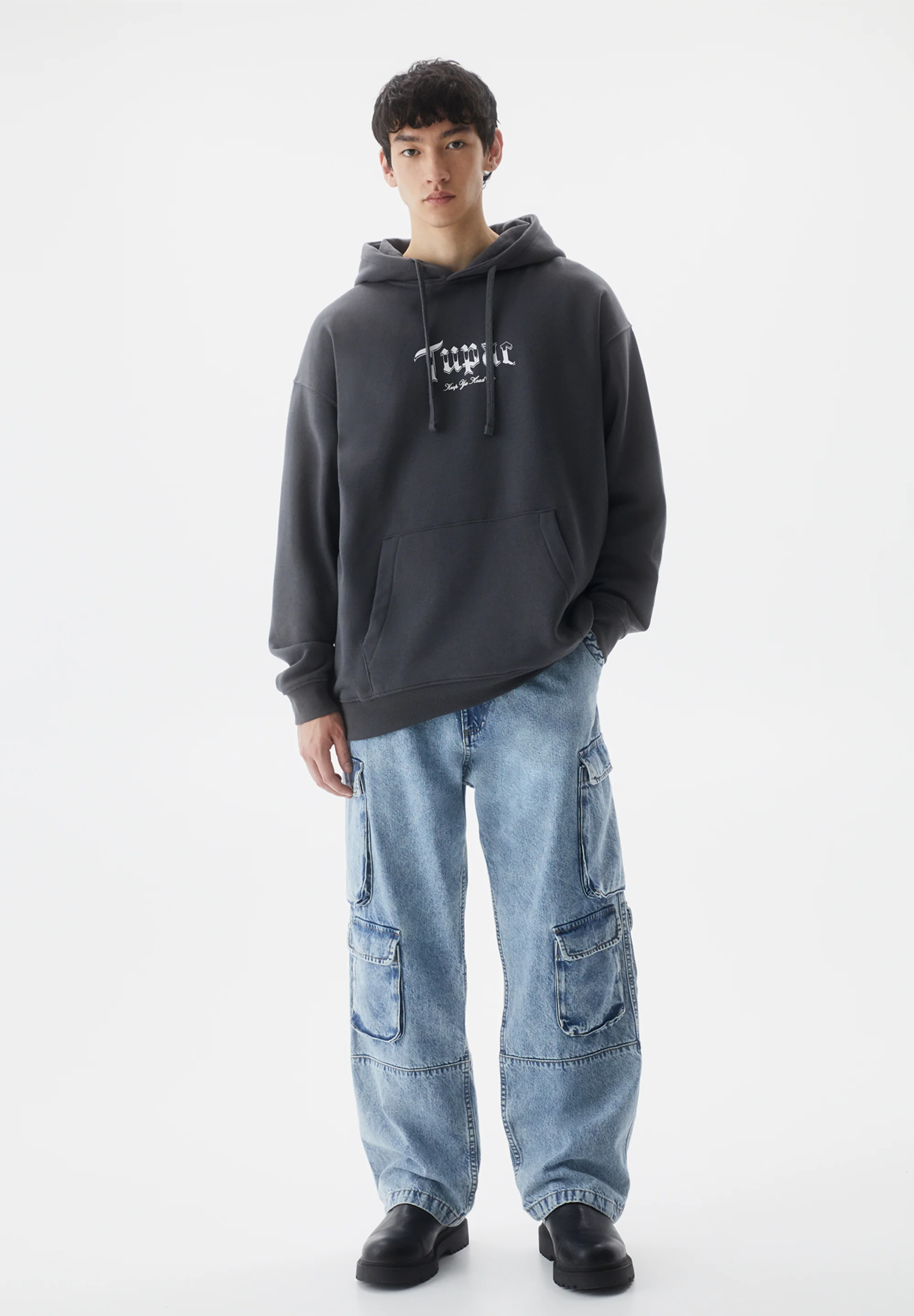 PULL&BEAR TUPAC - Sudadera con capucha