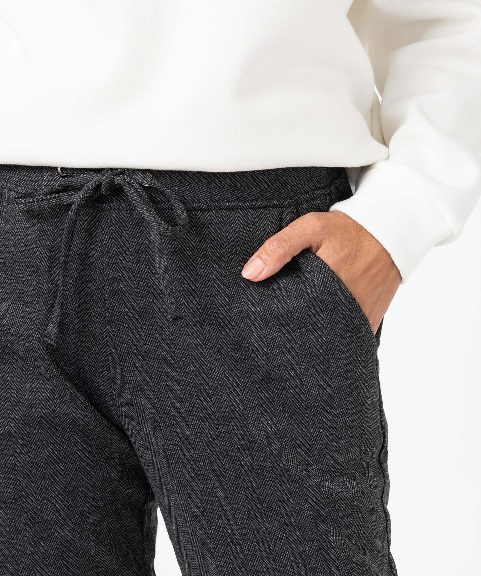 Pantalon en maille extensible à micro motifs femme imprime | GEMO