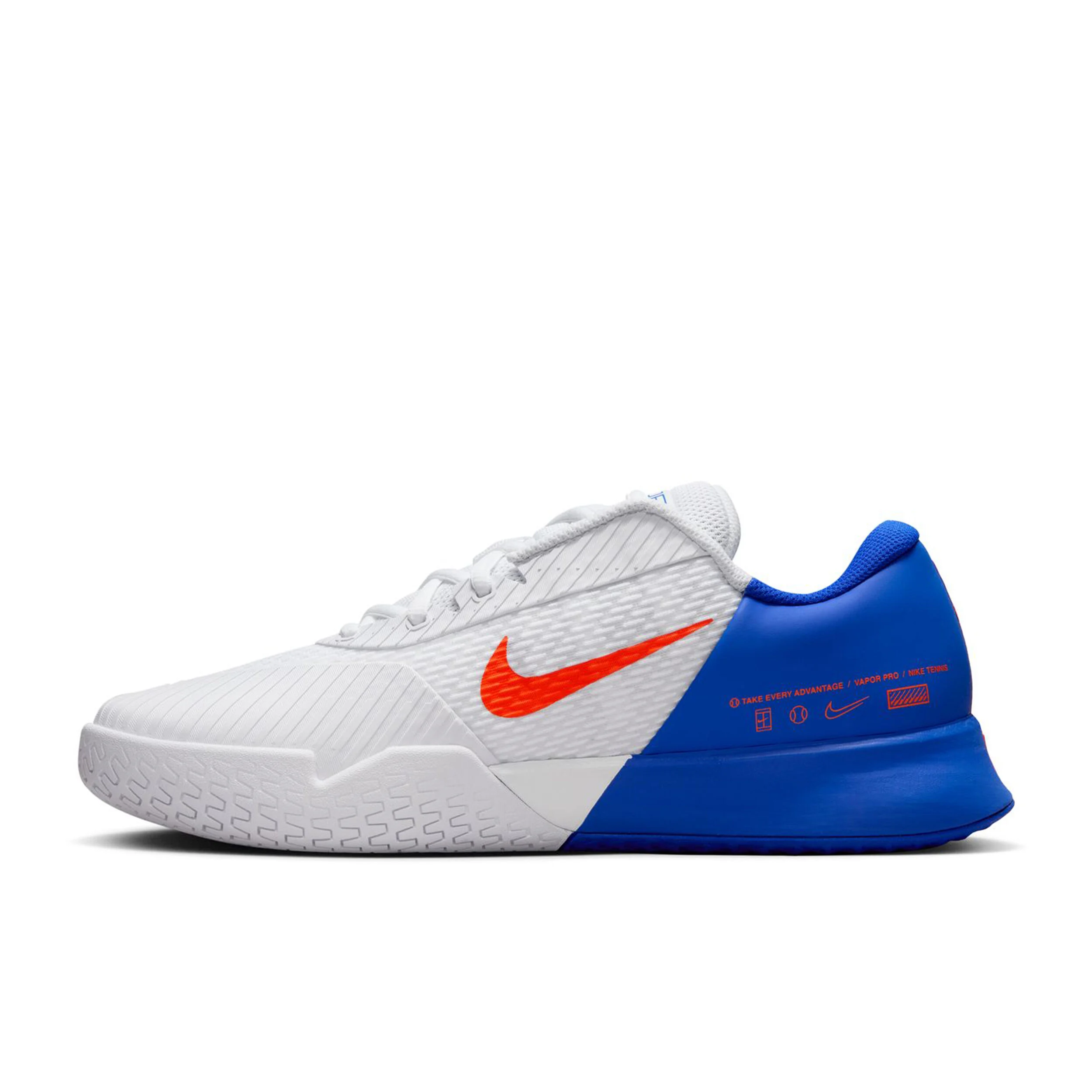 Air Zoom Vapor Pro 2 Allcourtschuh Herren - Weiß, Blau