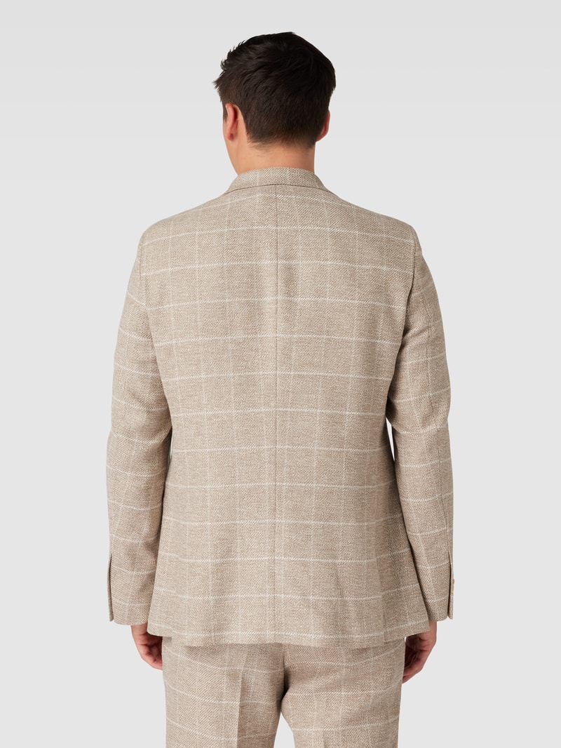 2-Knopf-Sakko mit Karomuster Modell 'Grant' in beige