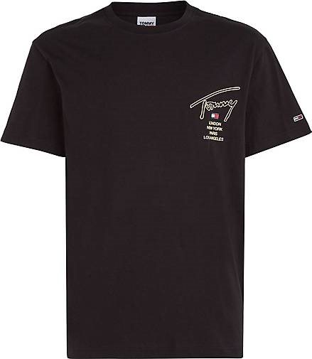 TOMMY-JEANS Herren T-Shirt CLSC GOLD SIGNATURE BACK TEE Regular Fit
