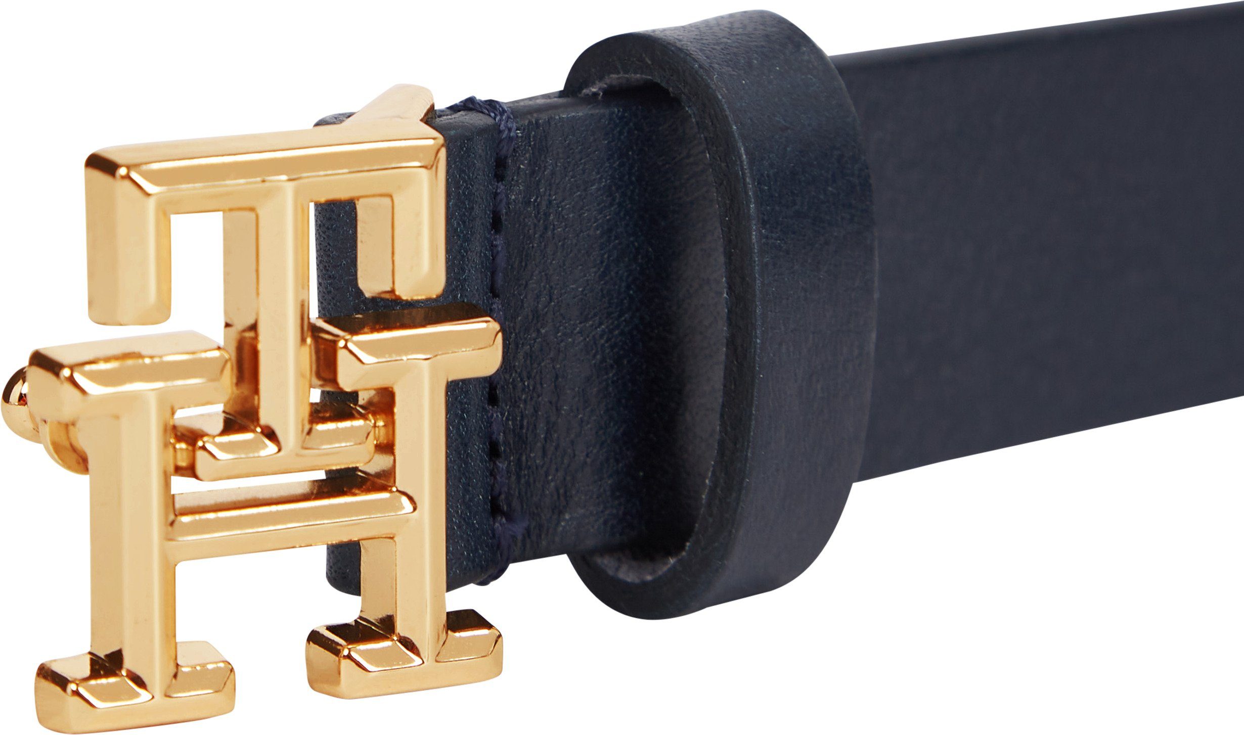 Tommy Hilfiger Ledergürtel TH LOGO 2.5 mit Monogramm- Schnalle