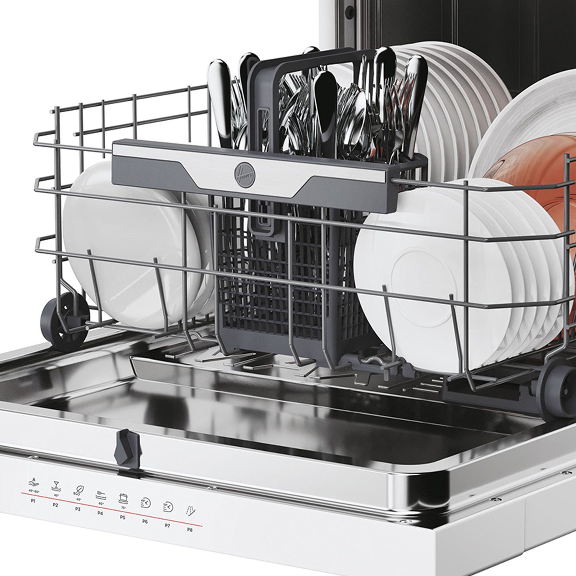Hoover Standgeschirrspüler H-Dish 500, HF 5C4F0PW, Aquastopp, Power Wash, WiFi + Bluetooth hOn, 8 Programme