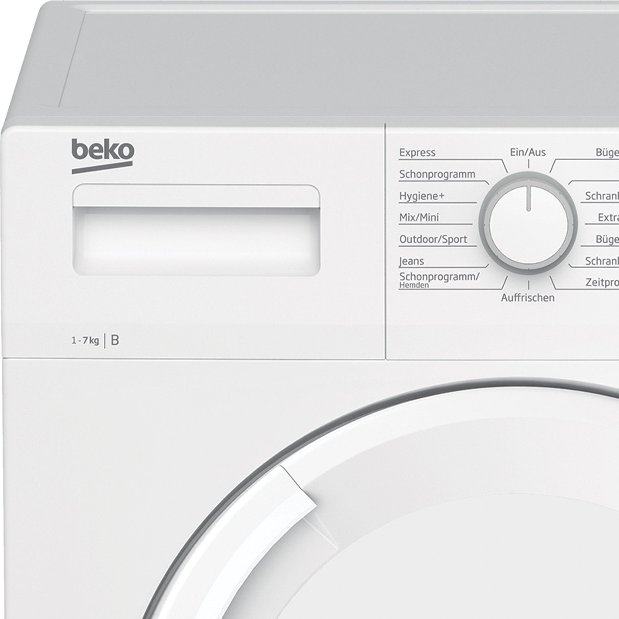 BEKO Kondenstrockner DCU7330N1, 7 kg, Trommelinnenbeleuchtung, Allergikergeeignet
