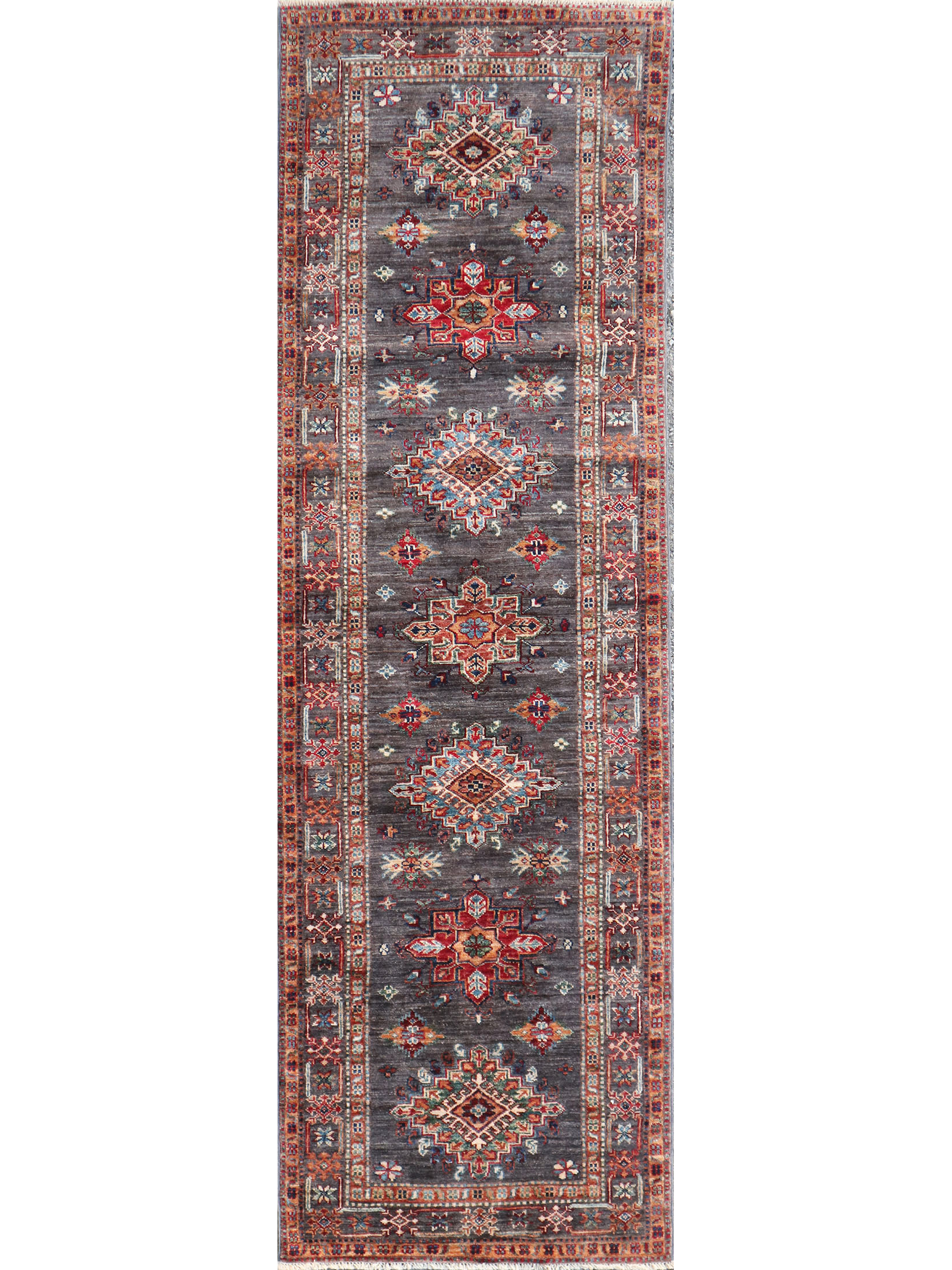 Kazak Ghazni ca. 251 x 87 cm, Unikat / Einzelstück