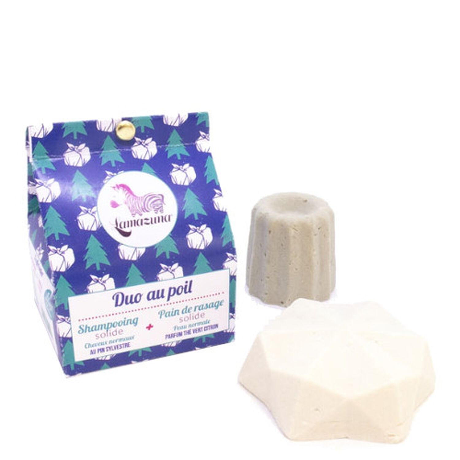 Lamazuna au Poil Coffret Duo Shampoing et Pain de Rasage Solide