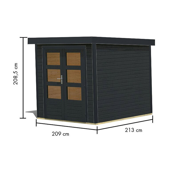 Hybrid Gartenhaus Modern X Ohne Anbaudach
