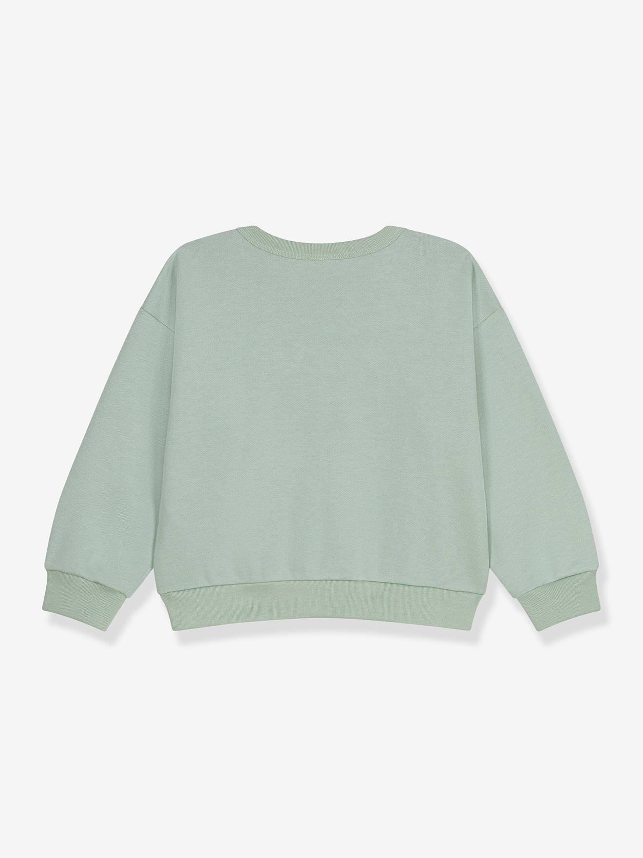 Petit Bateau Mädchen Sweatshirt mit Stickerei PETIT BATEAU - mandelgrün