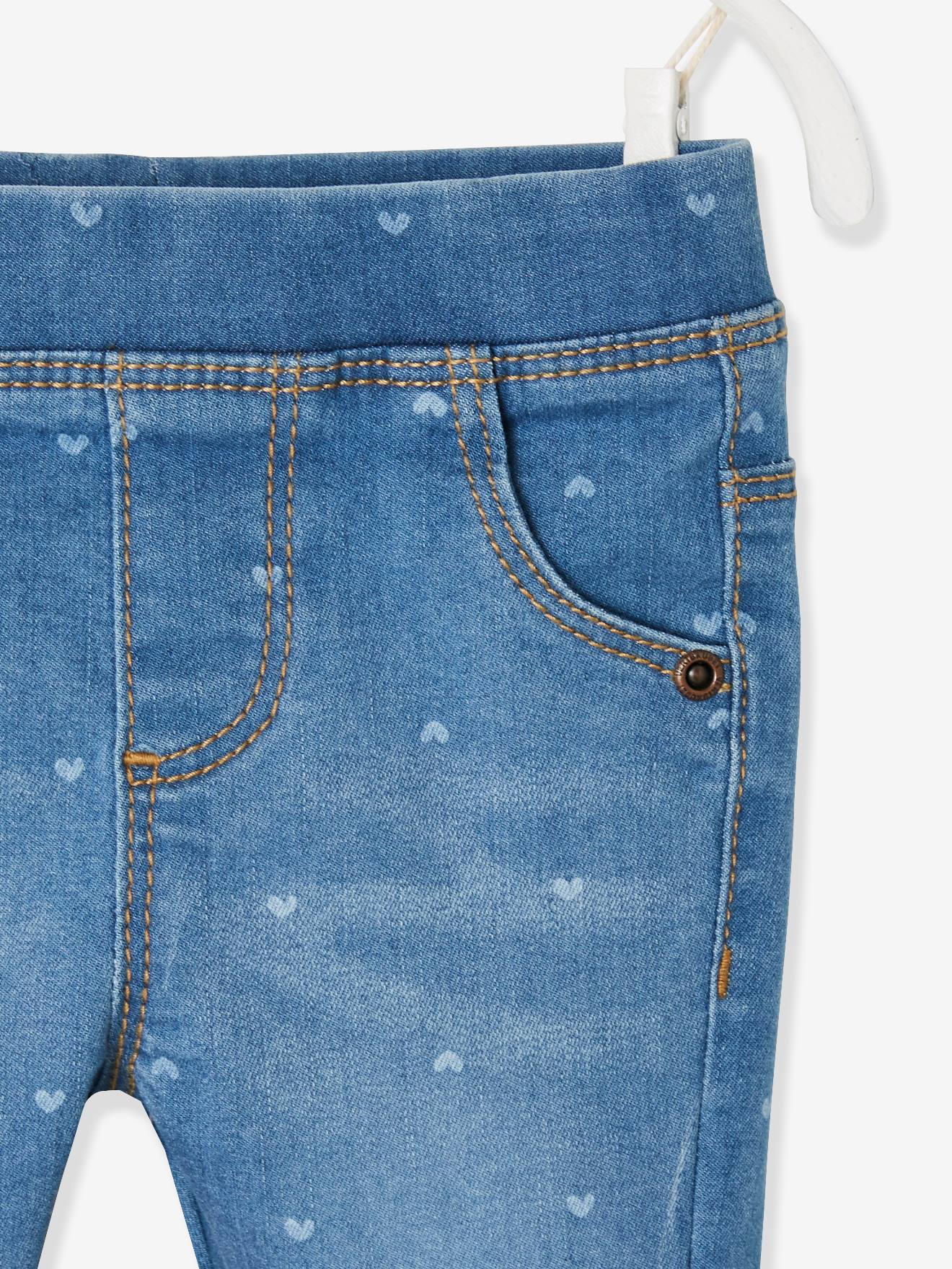 Tregging bébé fille en denim imprimé BASICS stone