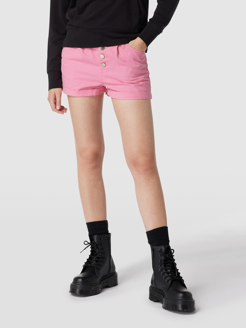 Shorts mit elastischem Bund in pink