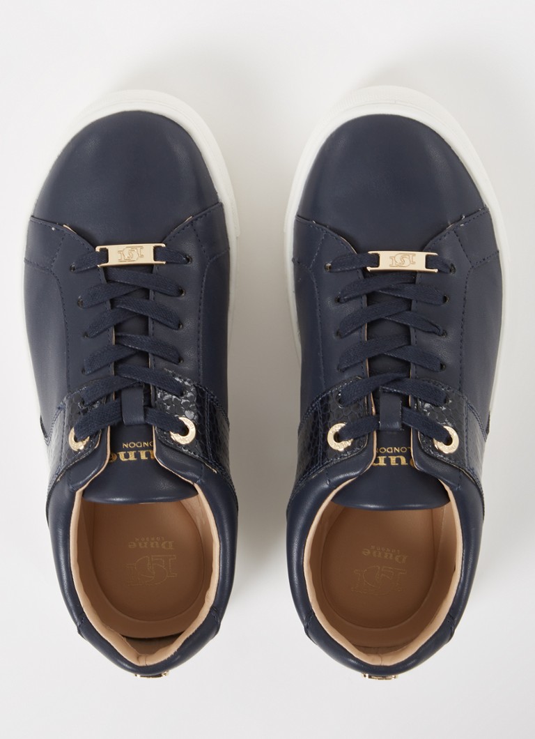Dune London  Elodic sneaker met crocostructuur