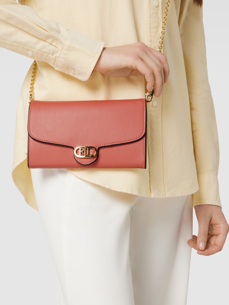 Crossbody Bag mit Label-Applikation Modell 'ADAIR' in rosa