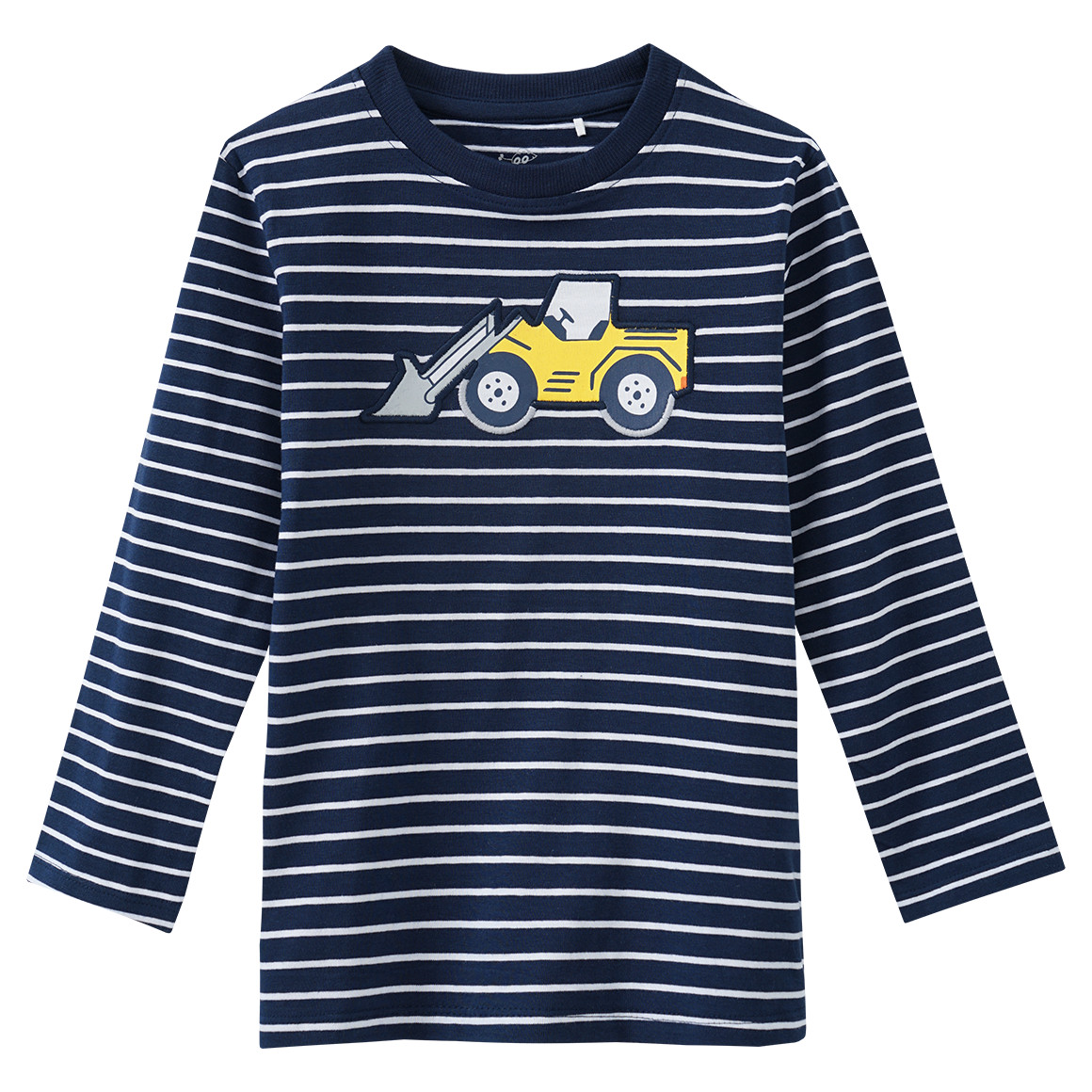 Kinder Langarmshirt mit Radlader-Applikation