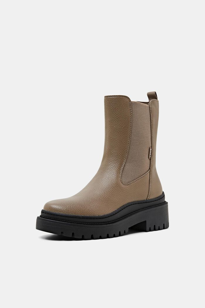 Grobe Boots in Lederoptik
