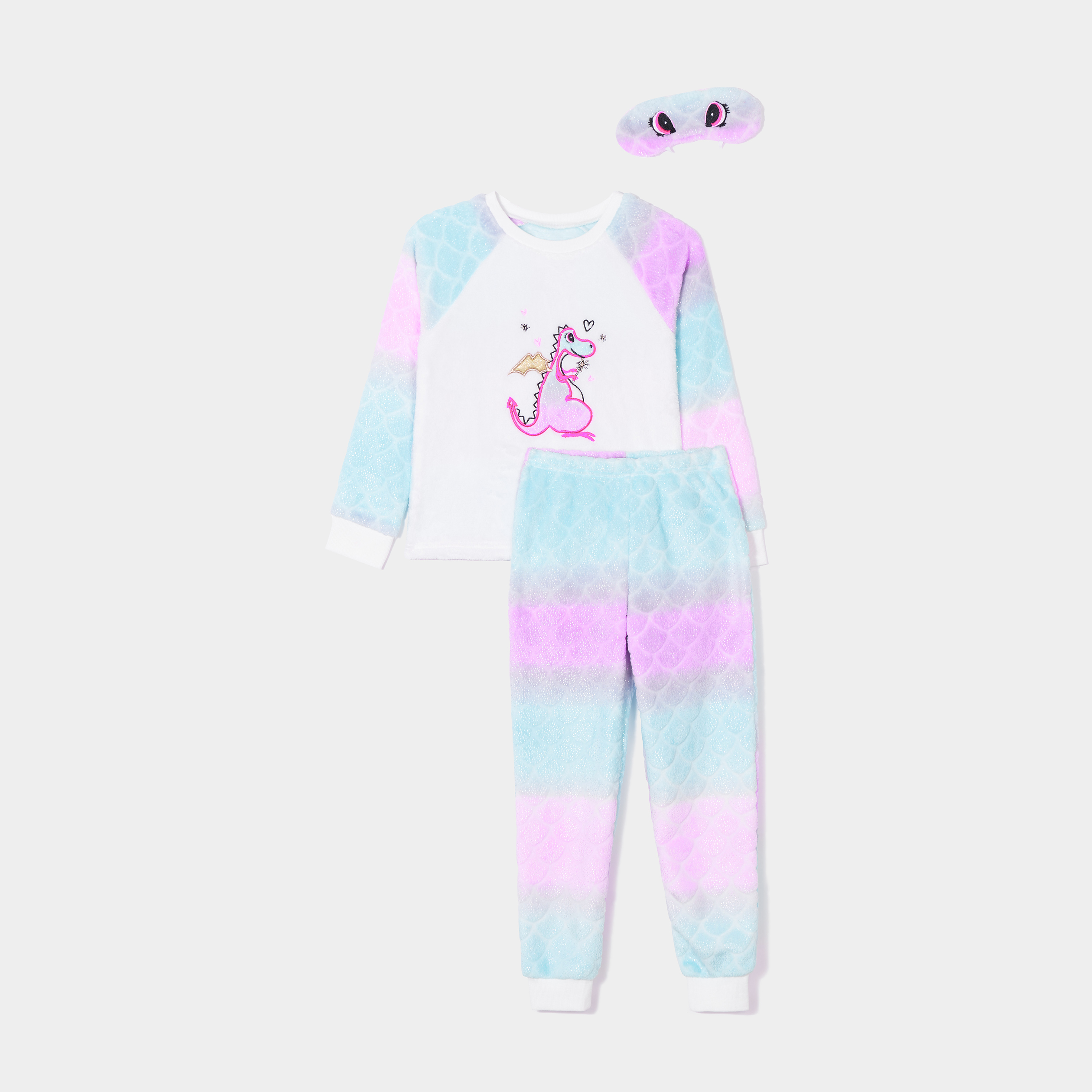 Ensemble pyjama pantalon pilou 3 pièces multicolore fille | La Halle