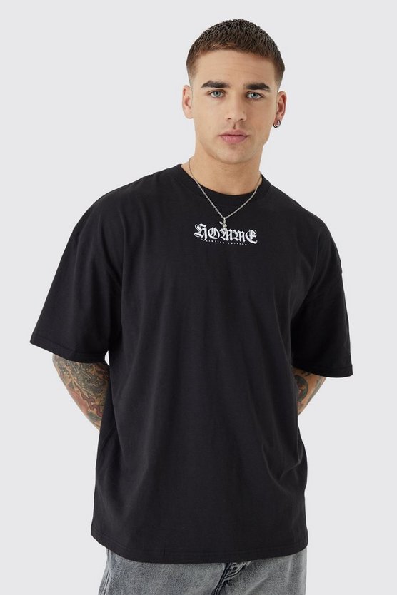 Oversize T-Shirt mit Homme Print