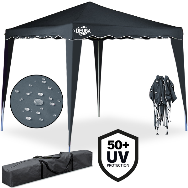 Casaria Deuba Faltpavillon Capri 3x3 m anthrazit