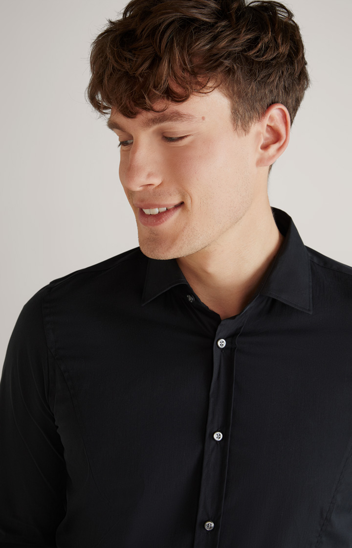 Stretch-Hemd Victor in Schwarz